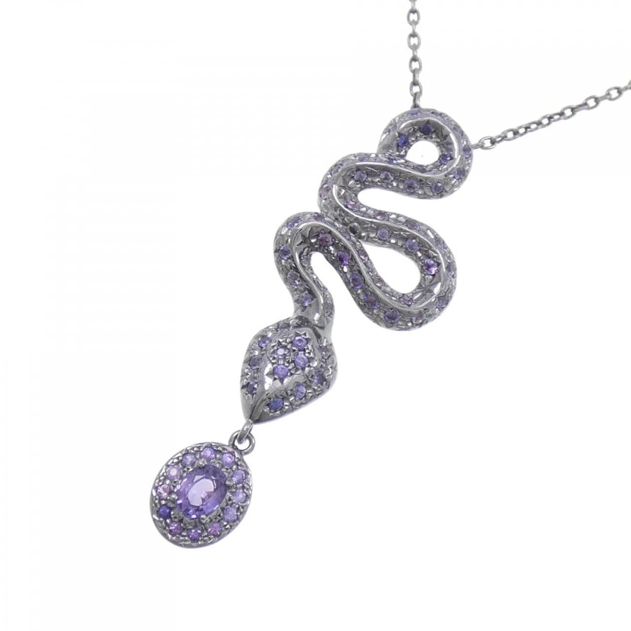 Tasaki Snake Sapphire Necklace 0.24CT