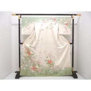 訪問着　友禅金彩加工　刺繍入りボカシ染