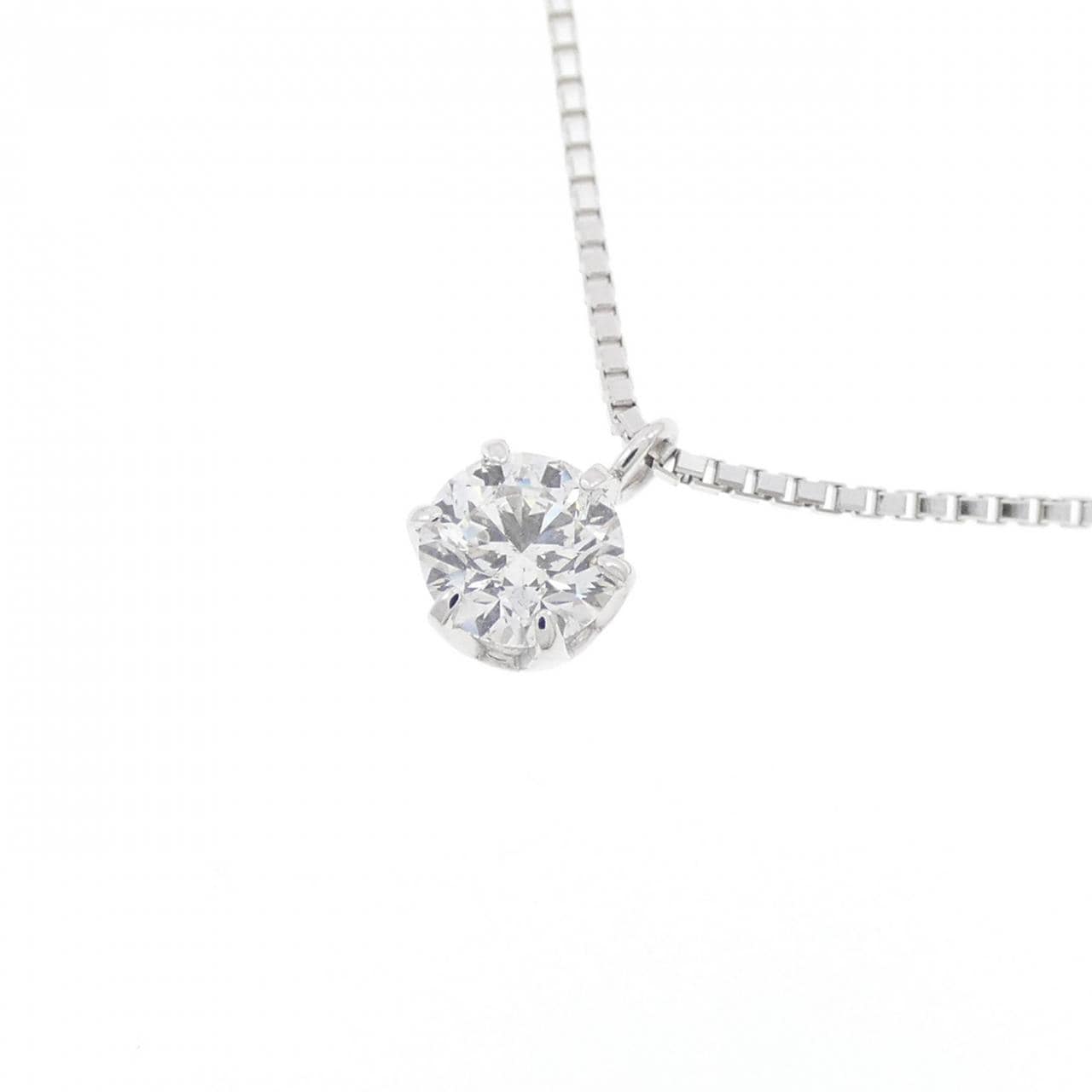 PT900/PT850 ソリティア ダイヤモンド ネックレス 0.260CT