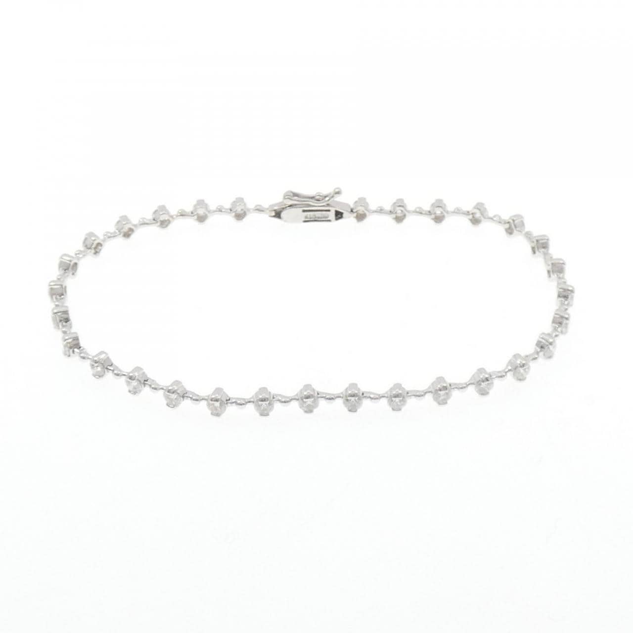 K18WG ダイヤモンド ブレスレット 2.01CT