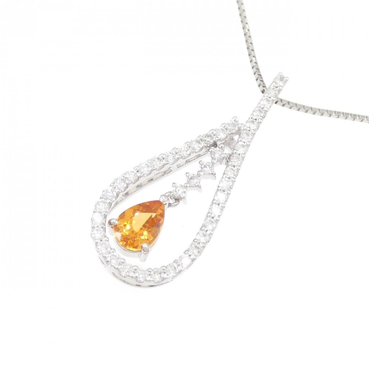 PT ガーネット ネックレス 0.49CT