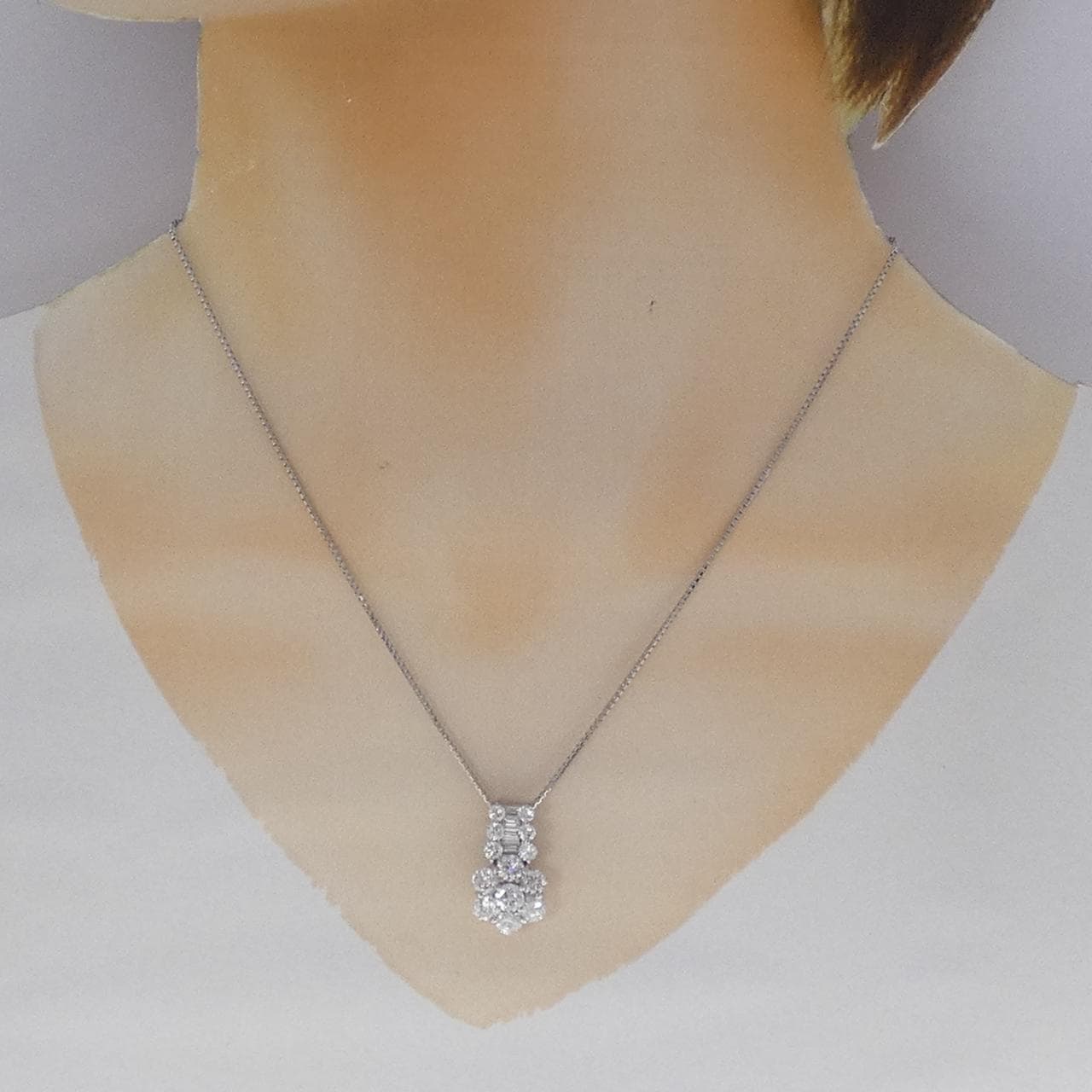 PT900/PT850 ダイヤモンド ネックレス 3.00CT