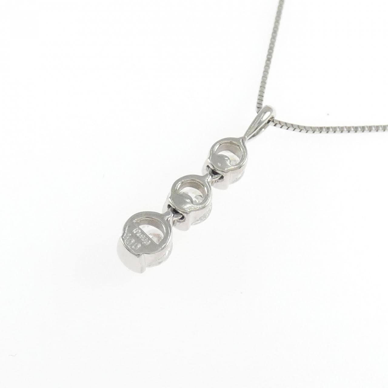 PT900/PT850 スリーストーン ダイヤモンド ネックレス 1.00CT