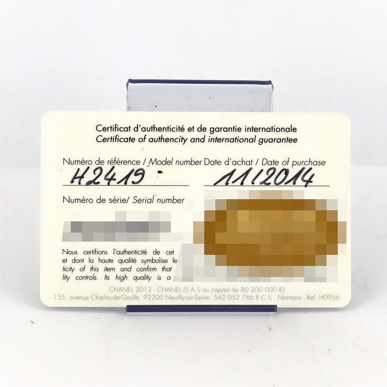 シャネル J12クロノグラフ セラミック･9P H2419 セラミック 自動巻