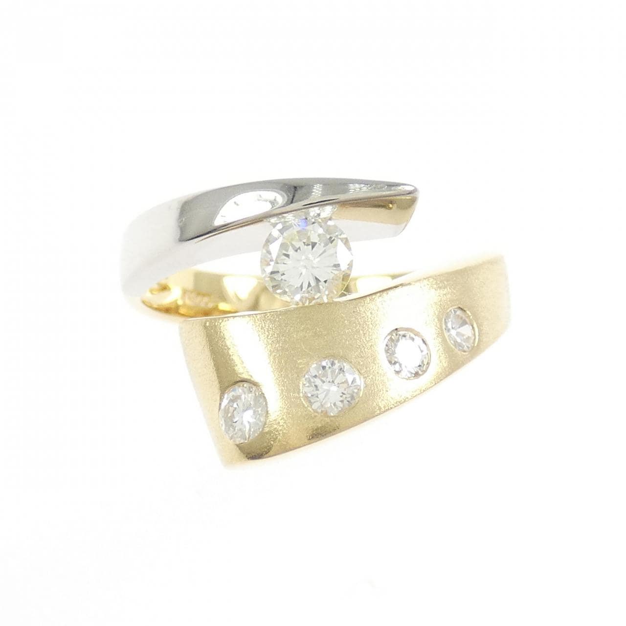 K18YG/PT900 ダイヤモンド リング 0.47CT