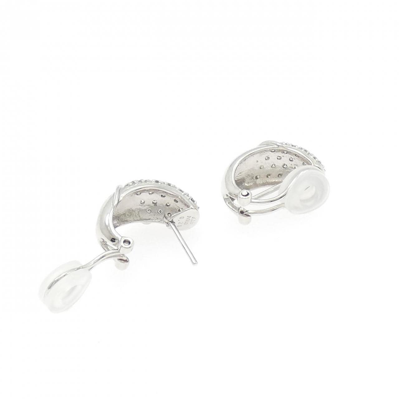PT900/K18WG ダイヤモンド ピアス/イヤリング 0.50CT