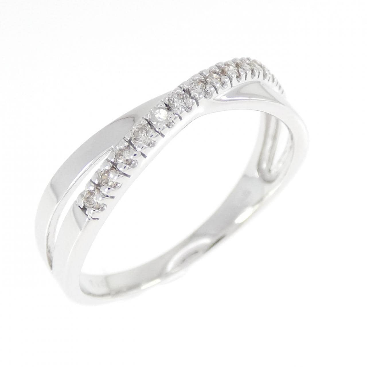 K18WG ダイヤモンド リング 0.13CT