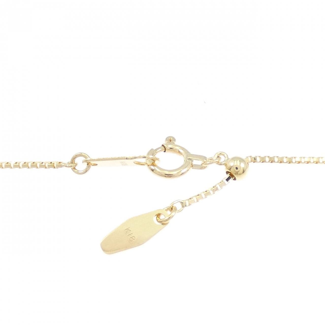 K18YG フラワー ルビー ネックレス