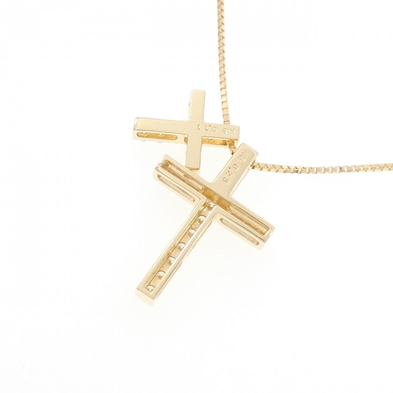K18YG 2WAY ダイヤモンド ネックレス 0.23CT