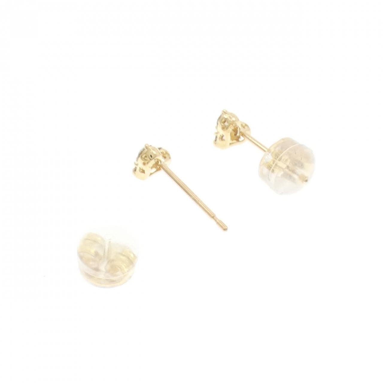 K18YG ハート ダイヤモンド ピアス 0.18CT