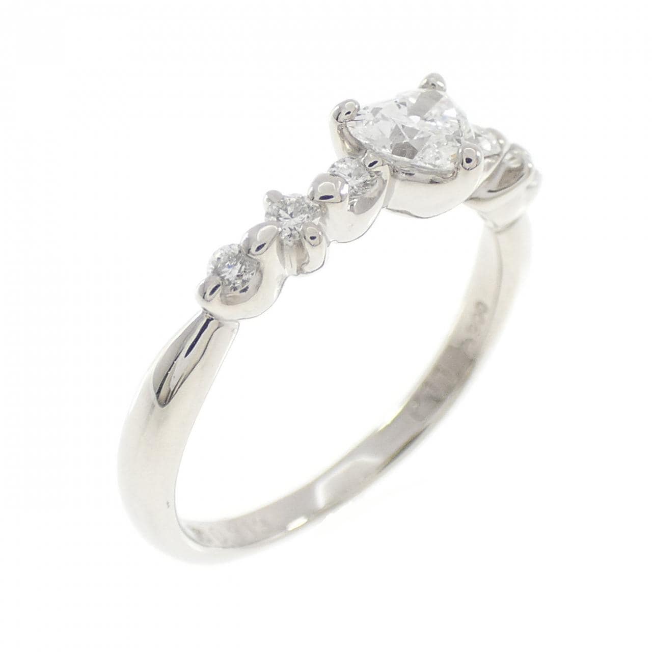 PT900 ダイヤモンド リング 0.313CT E VS2 ハートシェイプ