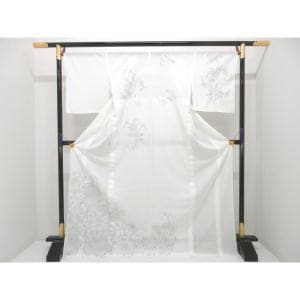 【未使用品】単衣　絽織訪問着　銀彩加工