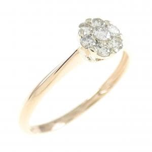 K18PG/K18WG フラワー ダイヤモンド リング 0.20CT
