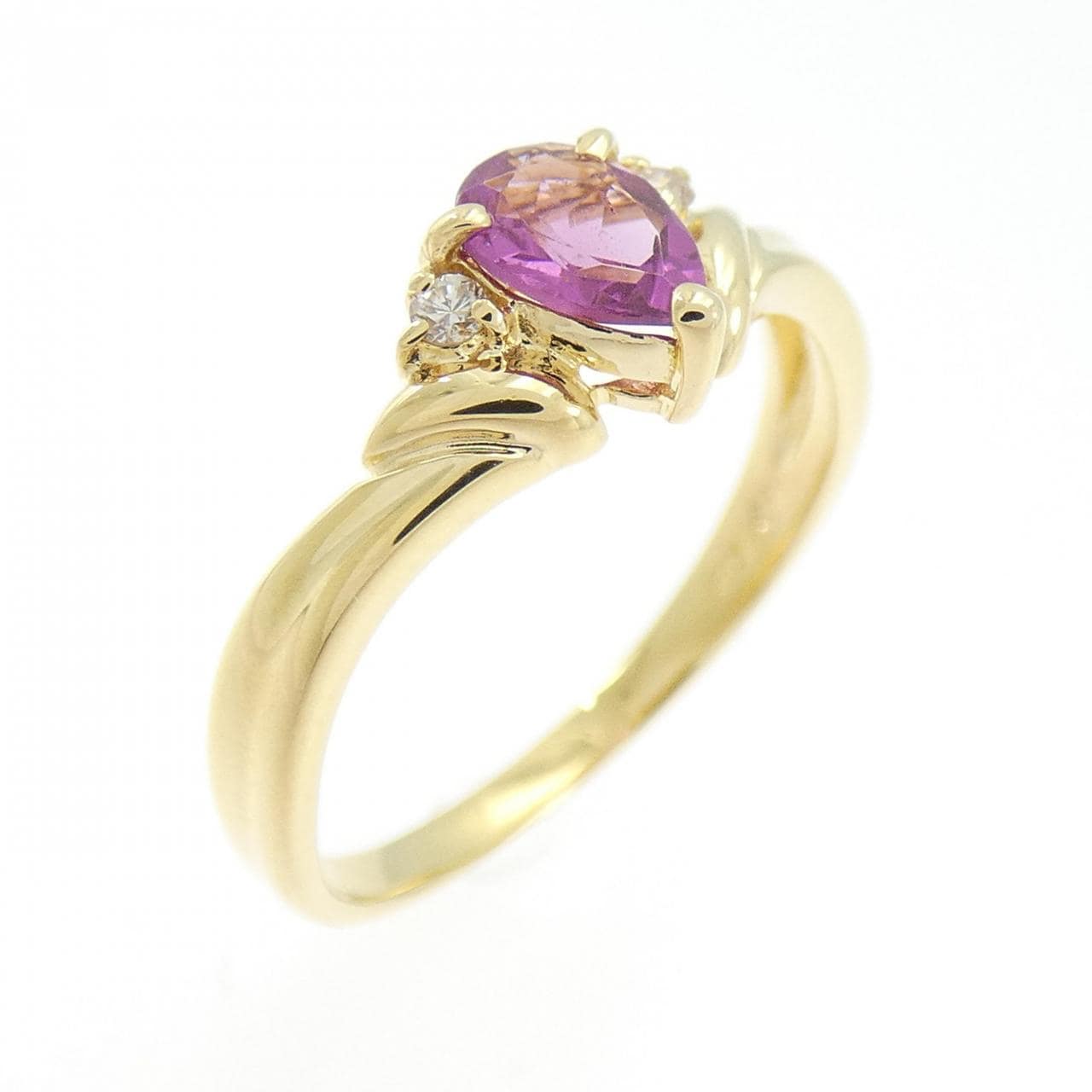 K18YG ガーネット リング