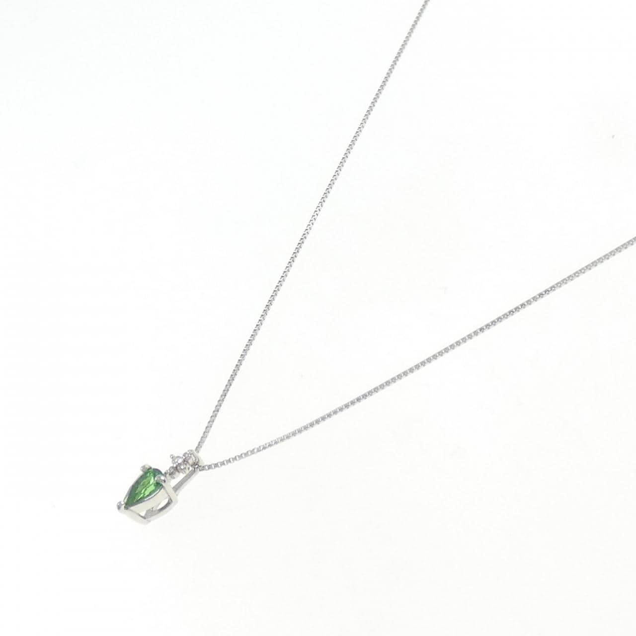 [新品] PT 绿石榴石项链 0.20CT