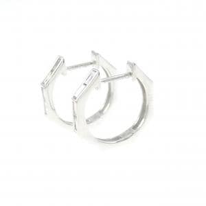 【新品】K18WG ダイヤモンド ピアス 0.42CT