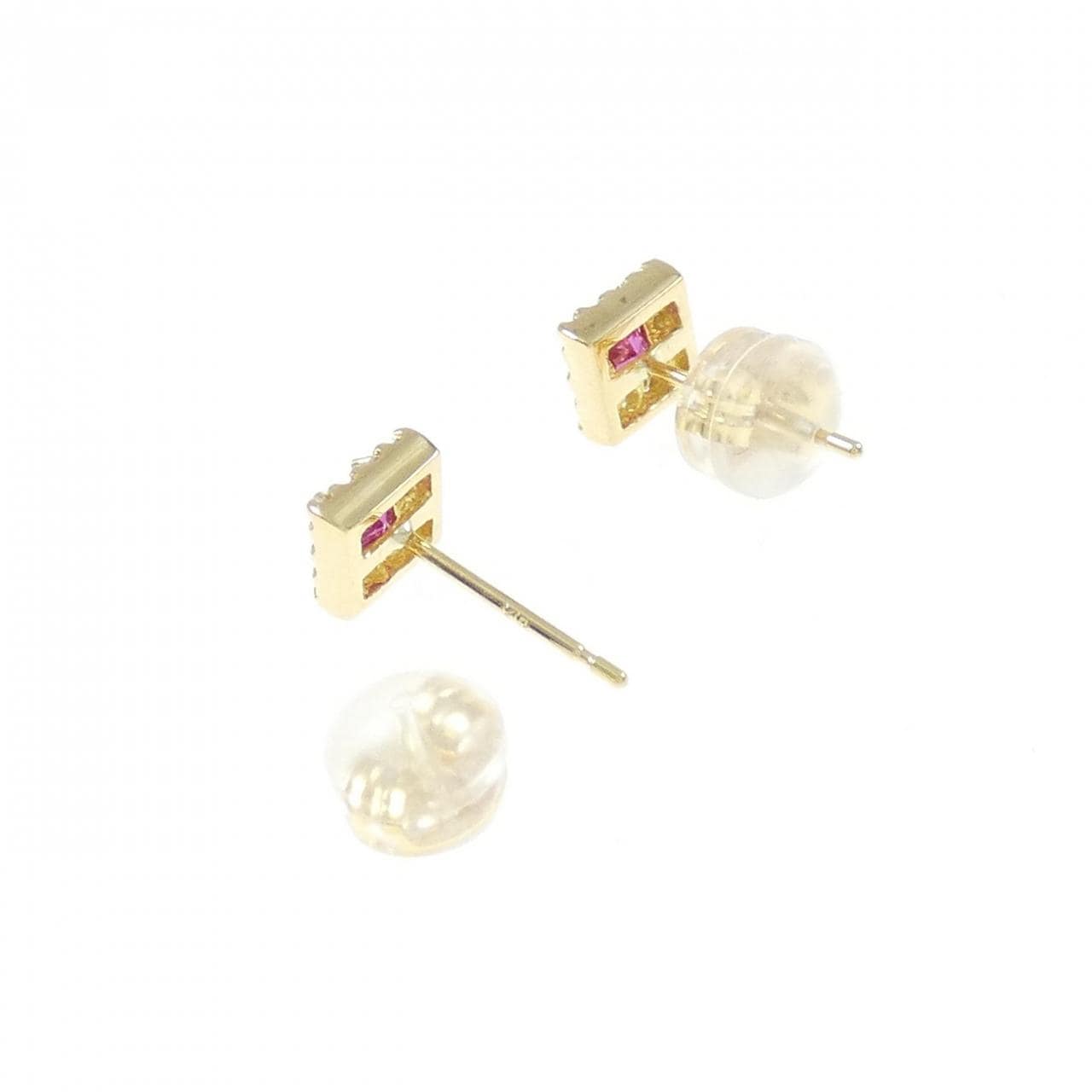 【新品】K18YG ルビー ピアス