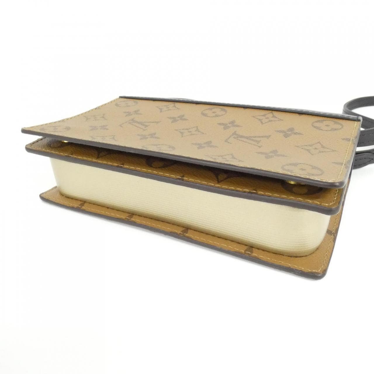 ルイヴィトン モノグラム リバース LVブック ウォレット オン チェーン M81830 チェーンウォレット