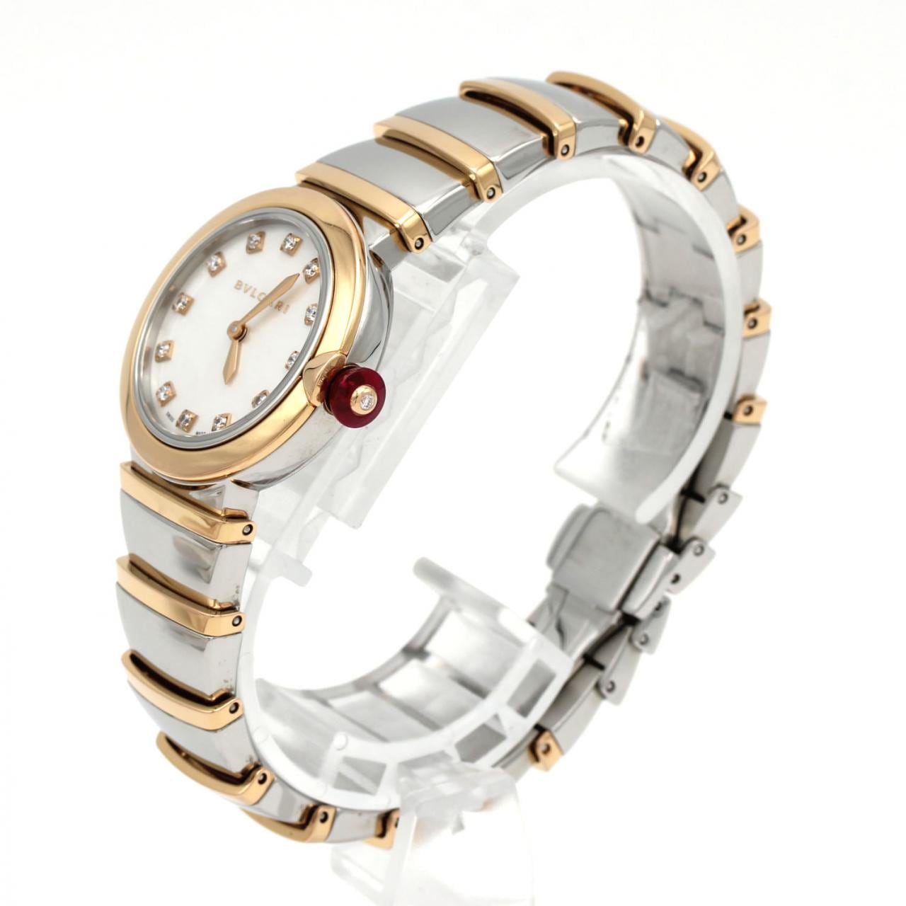 【ノーメンテナンス還元価格】ブルガリ ルチェア PGコンビ･12P LUP28SG/LU28WSPGSPG/12 SSxPG クォーツ