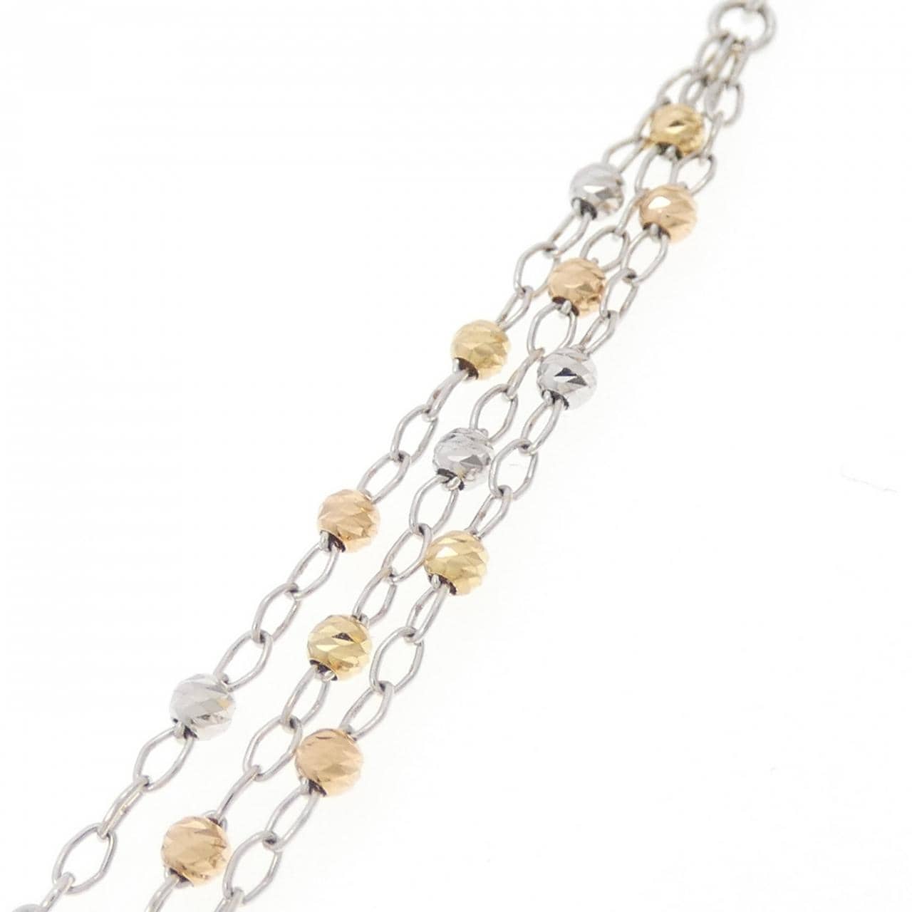K18スリーカラー ダイヤモンド ネックレス 1.50CT
