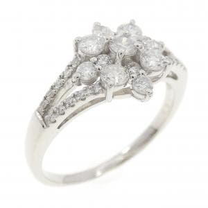 PT900 フラワー ダイヤモンド リング 0.50CT