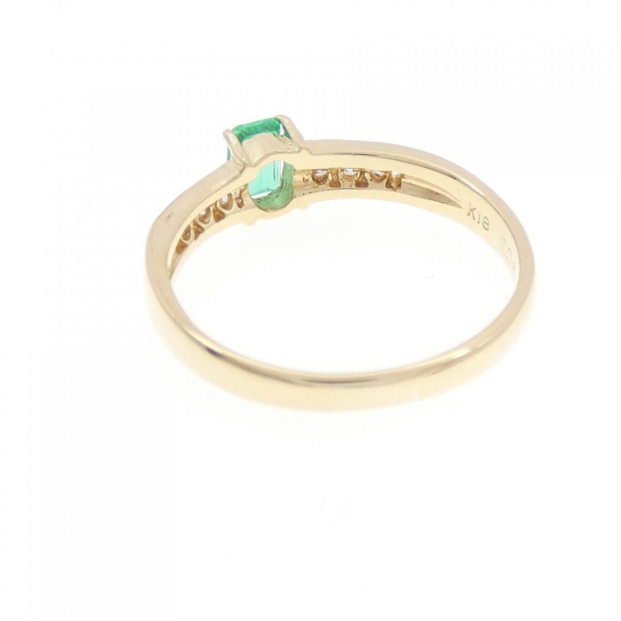 K18YG エメラルド リング 0.19CT