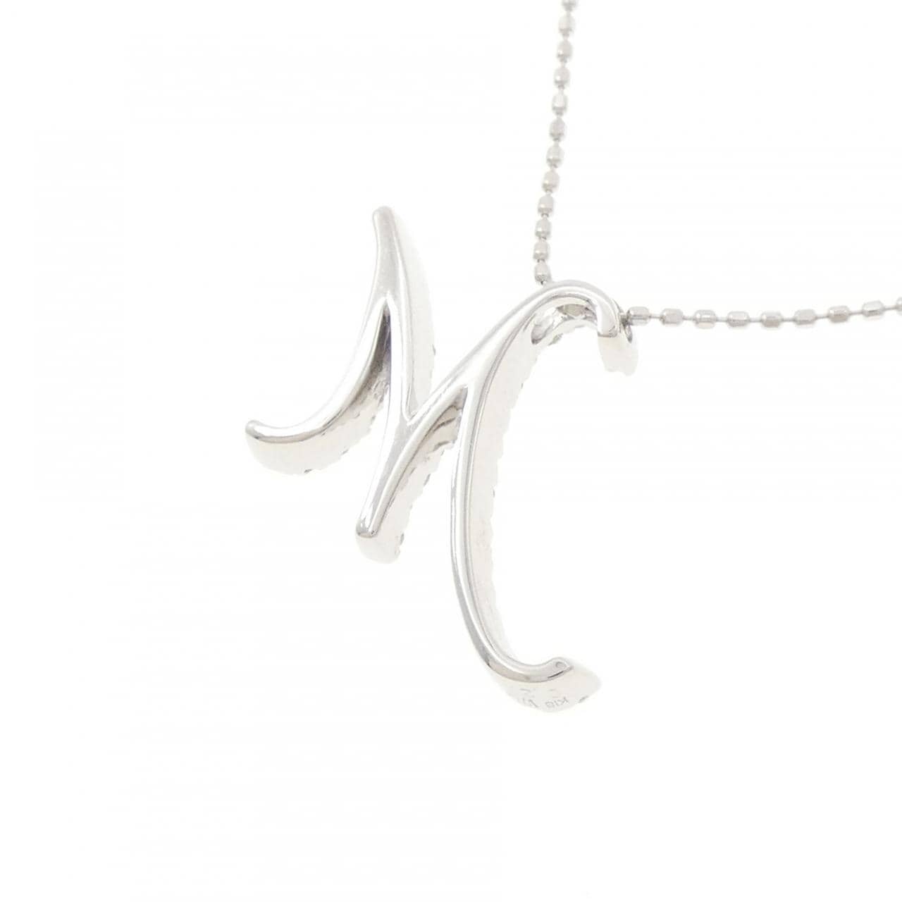 セイレーン アズーロ イニシャルM ダイヤモンド ネックレス 0.20CT