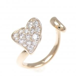 K18PG ハート ダイヤモンド リング 0.29CT