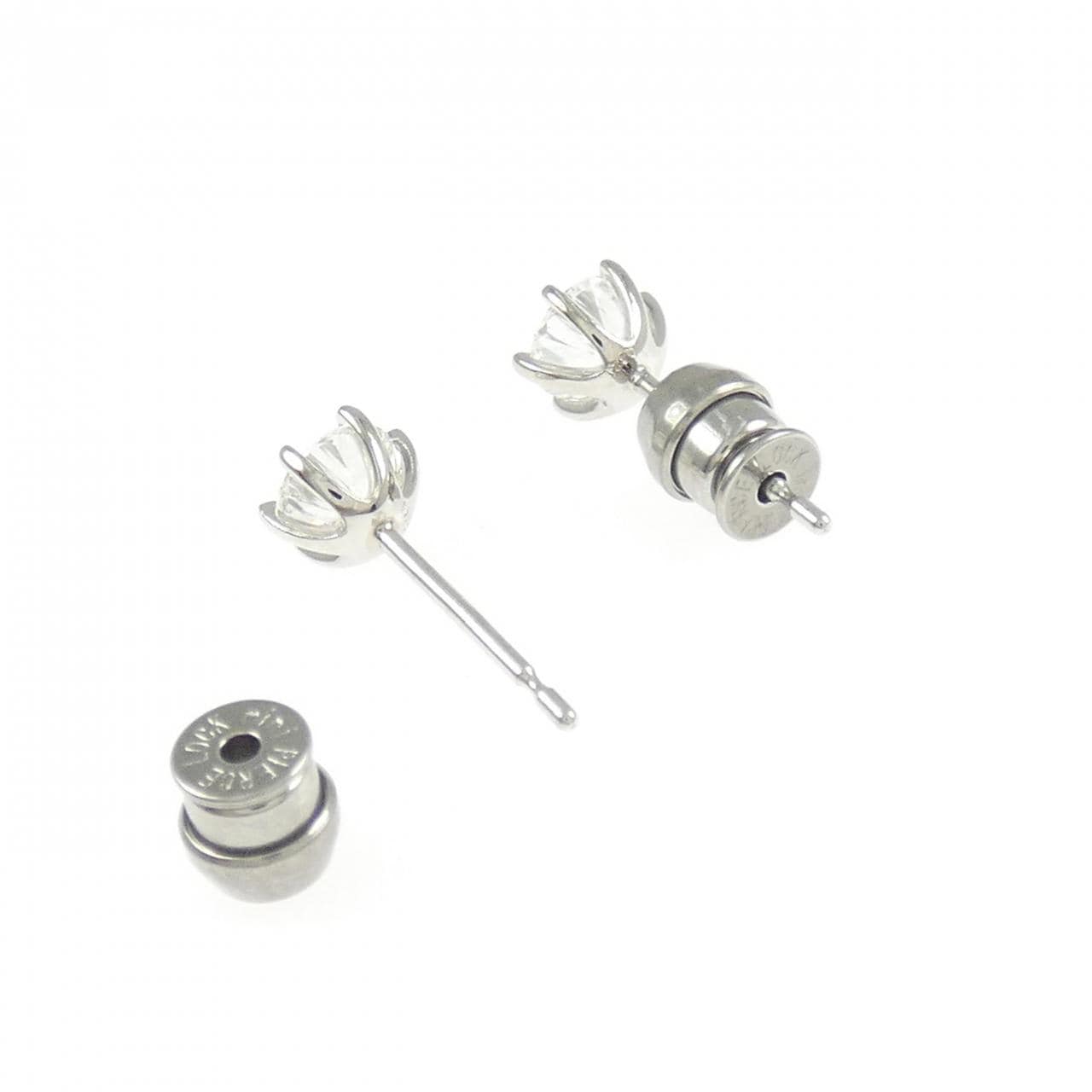 【リメイク】PT900/ST ダイヤモンド ピアス 0.414CT 0.421CT D VS1-VS2 3EXT H&C