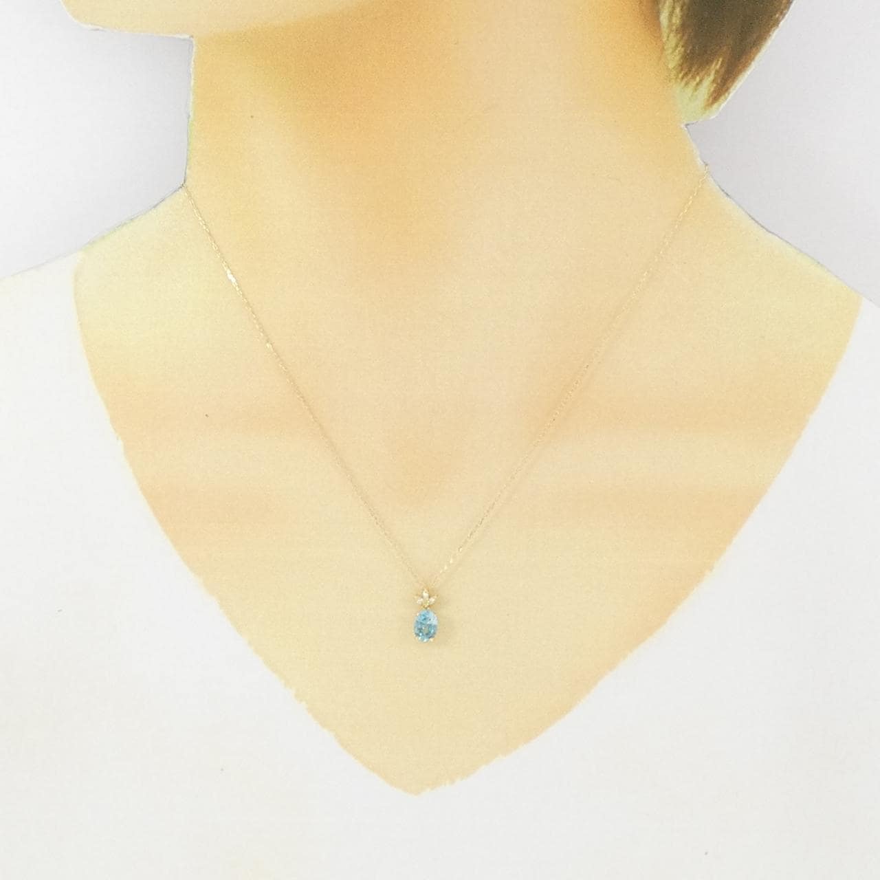 K18YG ジルコン ネックレス 1.13CT