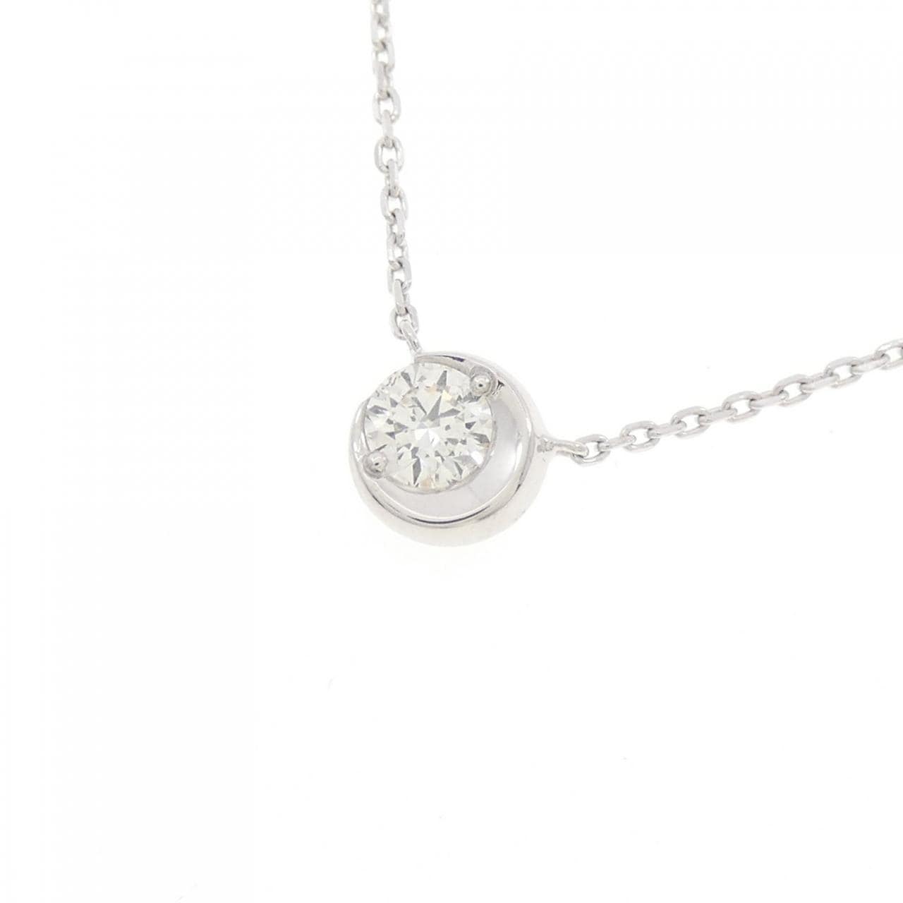 スタージュエリー ムーン ダイヤモンド ネックレス 0.14CT