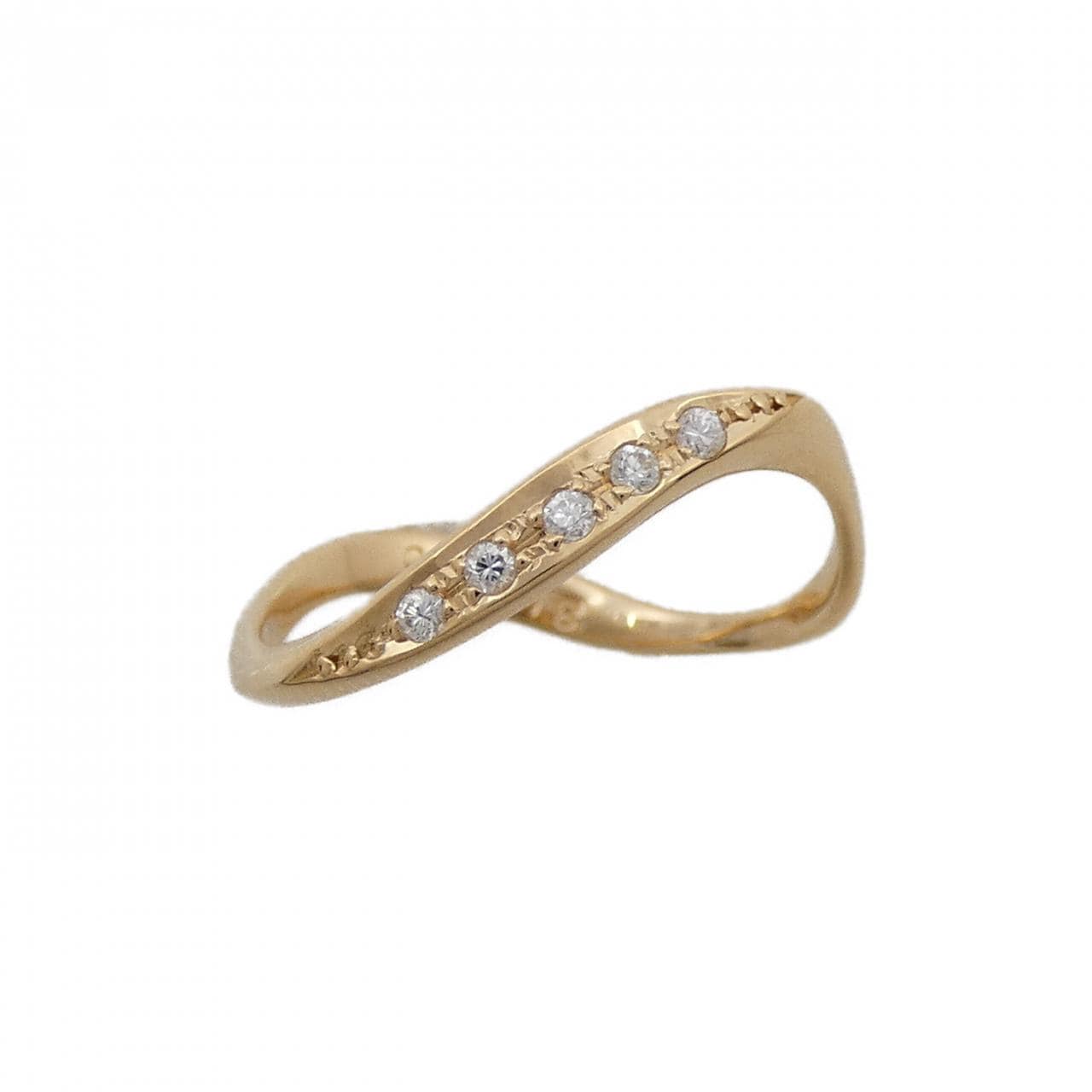 K18YG ダイヤモンド リング 0.05CT