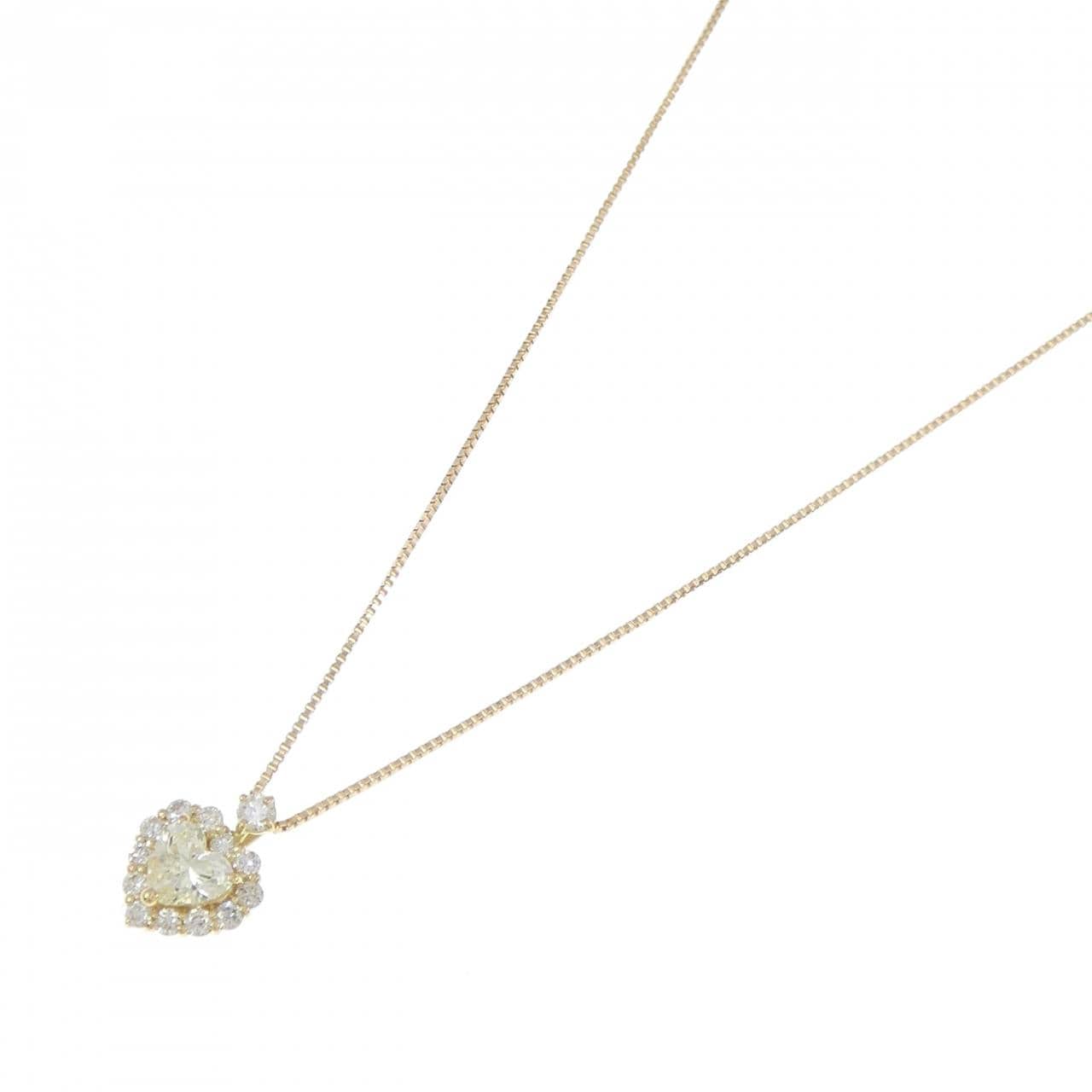 【新品】K18YG ハート ダイヤモンド ネックレス 0.30CT