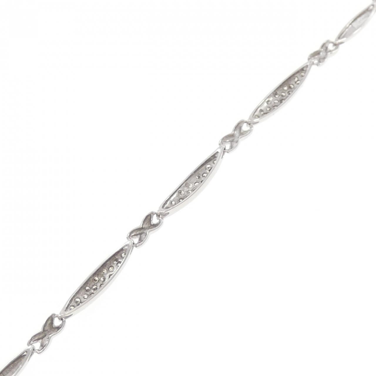 K18WG ダイヤモンド ブレスレット 0.48CT