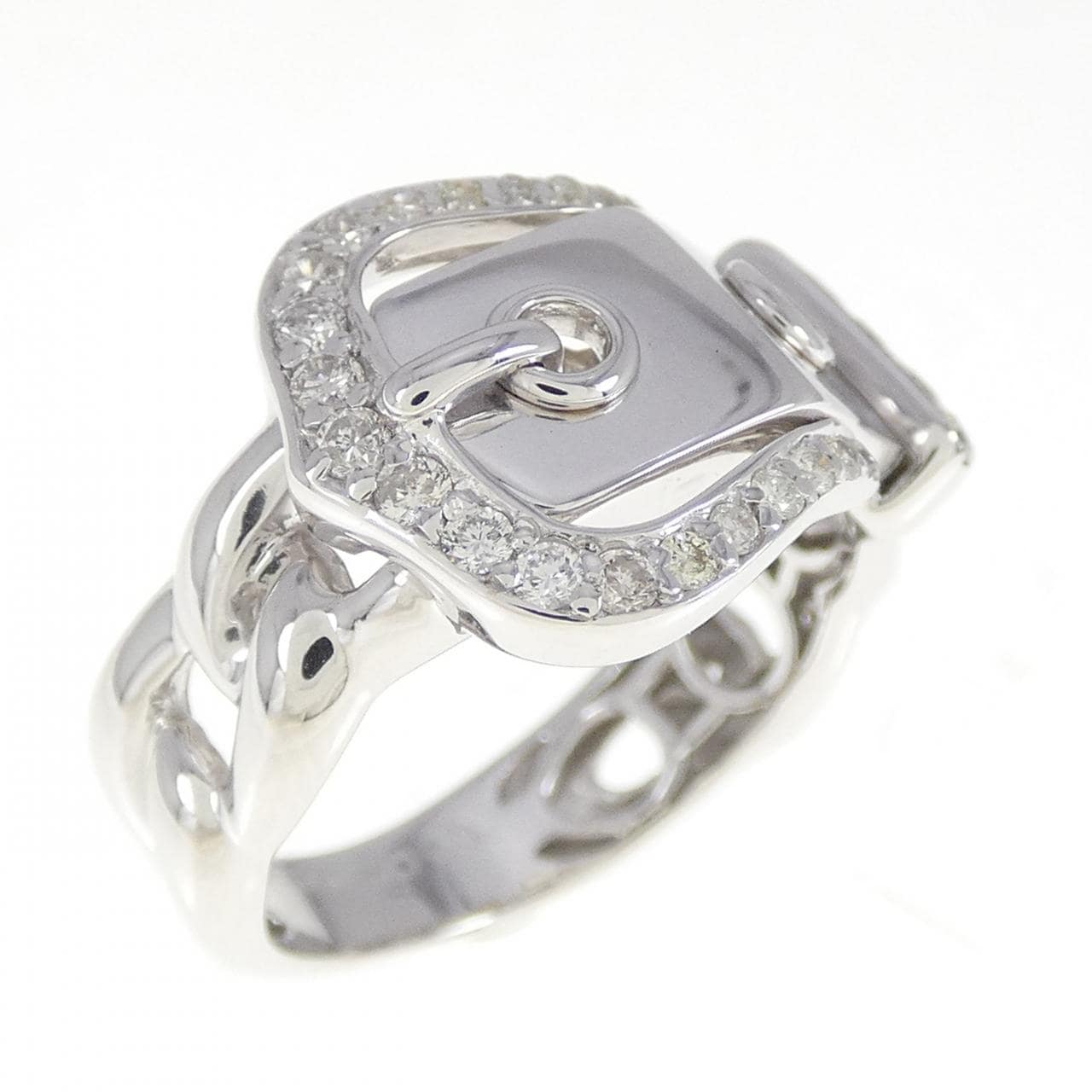 K18WG ダイヤモンド リング 0.30CT