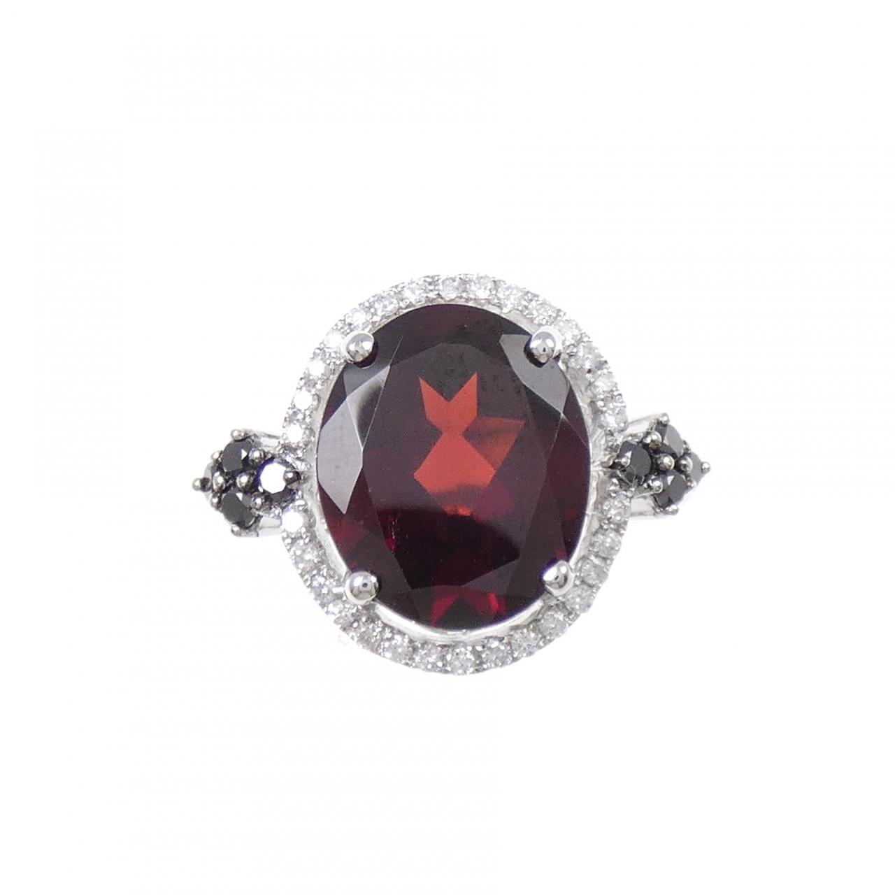 K18WG ガーネット リング 4.771CT