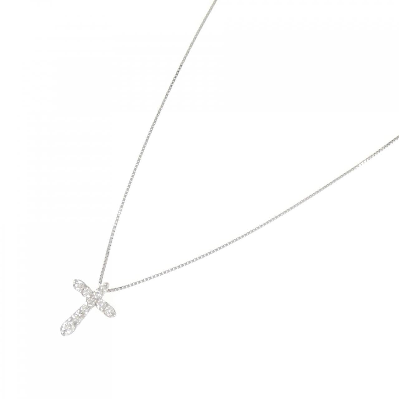 PT900/PT850 クロス ダイヤモンド ネックレス 0.30CT