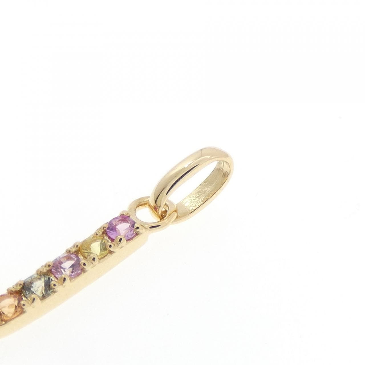 【新品】18K黄金字母J蓝宝石吊坠，0.12克拉