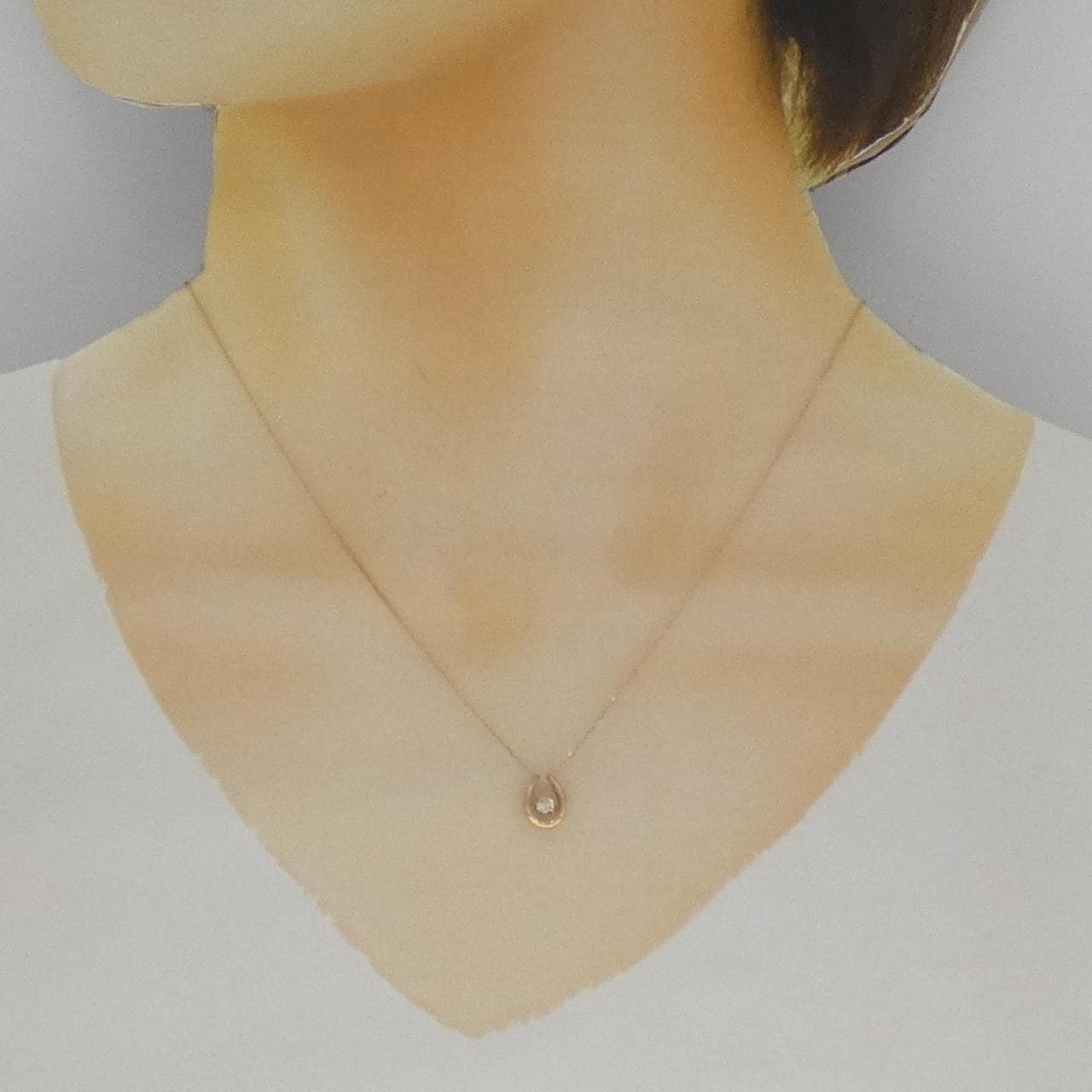 K18PG ダイヤモンド ネックレス 0.08CT