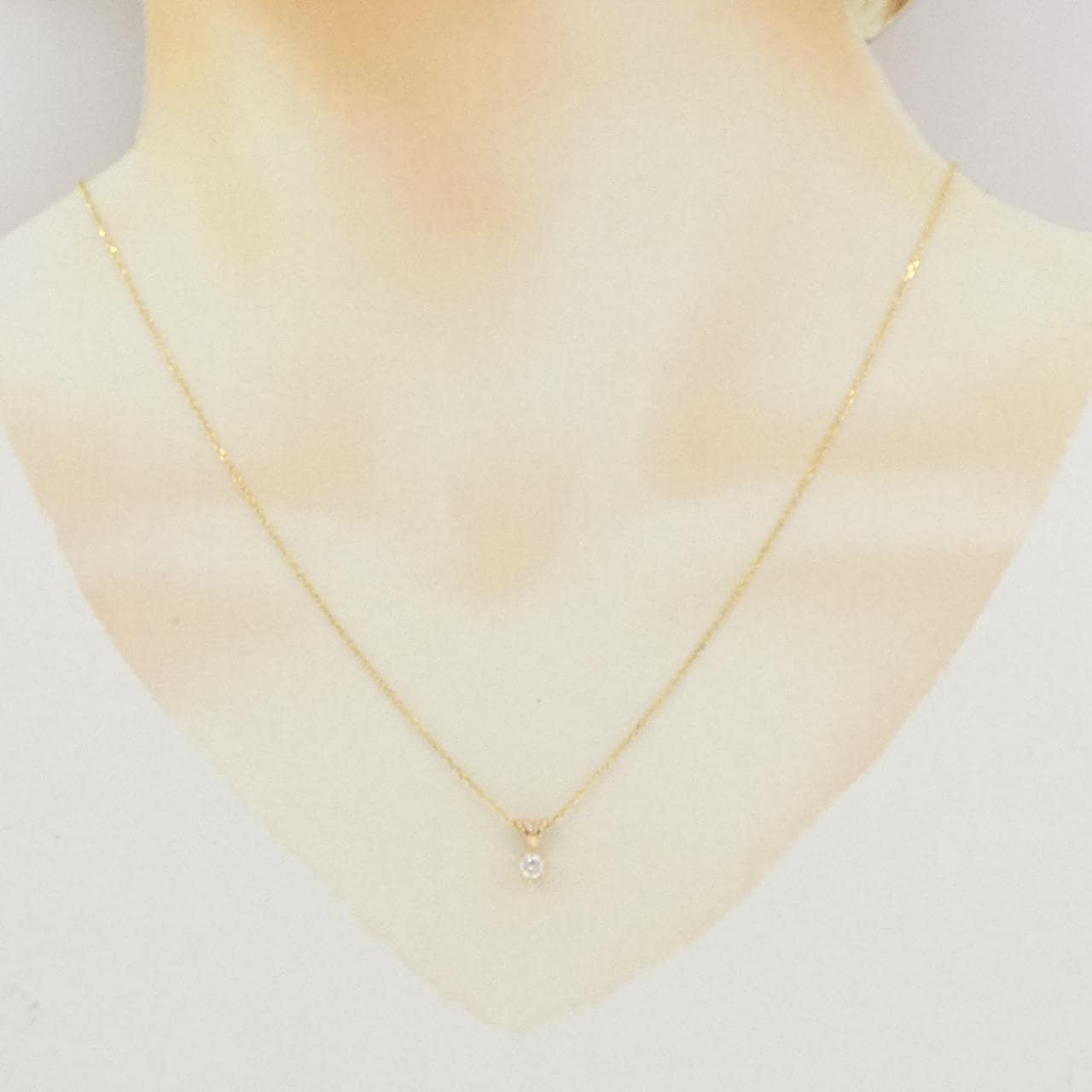 K18YG/K18PG ダイヤモンド ネックレス 0.154CT