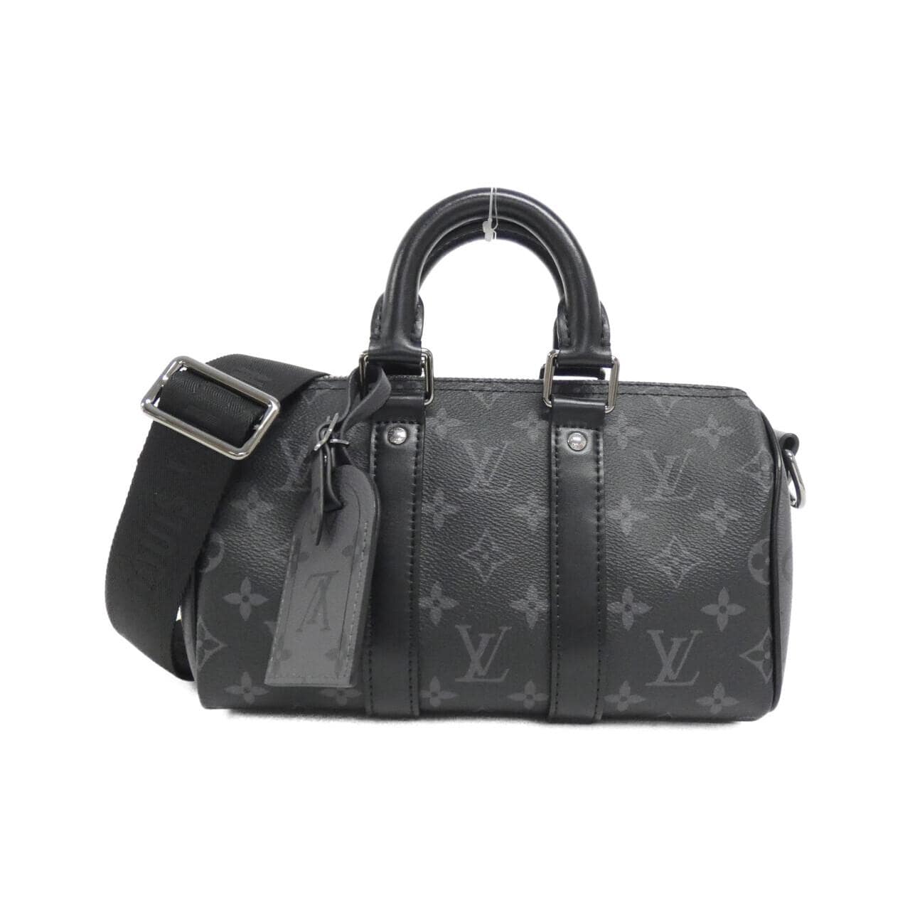 LOUIS VUITTON Monogram Eclipse Reverse Keepall Bandouliere 25 厘米 M46271 波士顿包