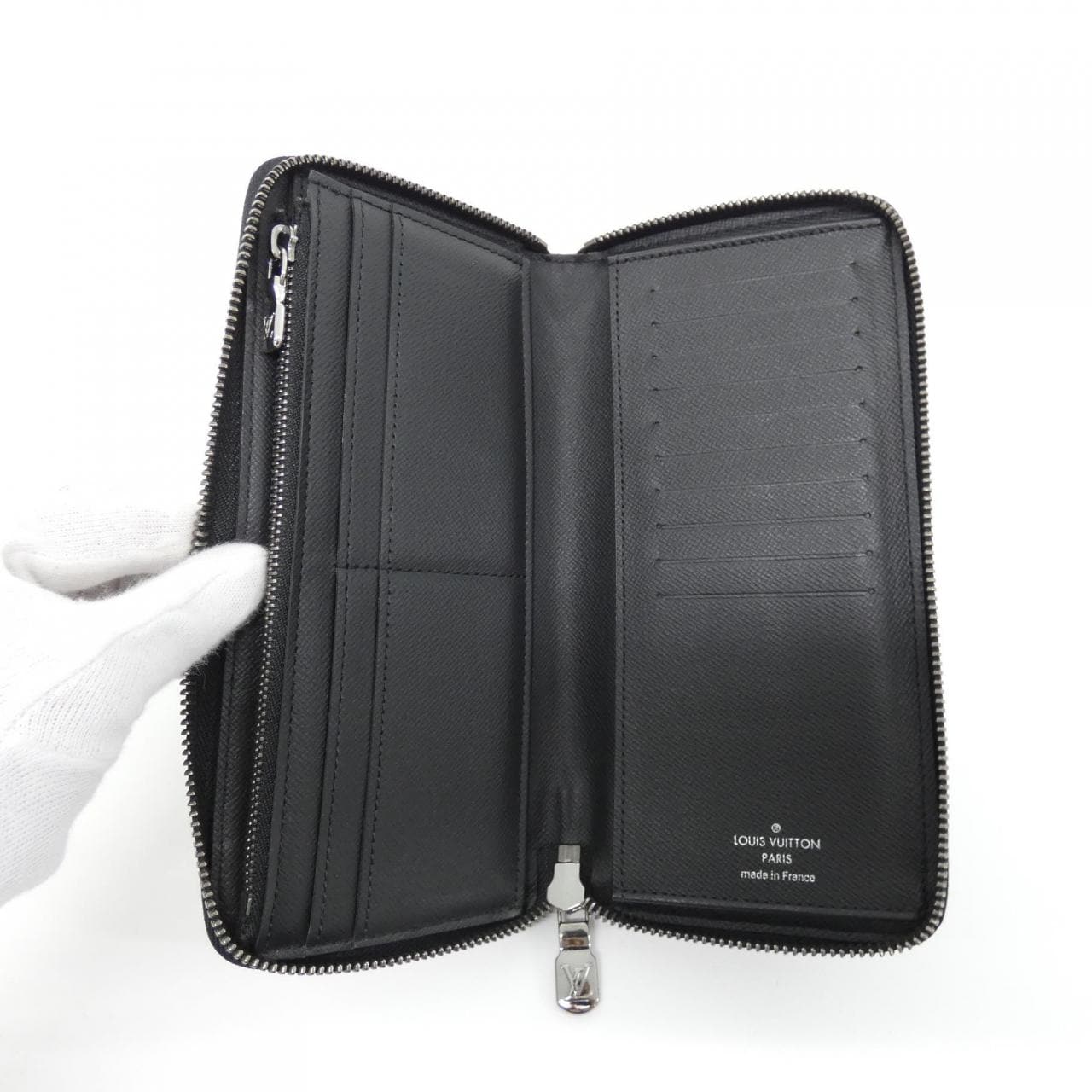 LOUIS VUITTON Monogram Eclipse拉链钱包竖版M62295 钱包