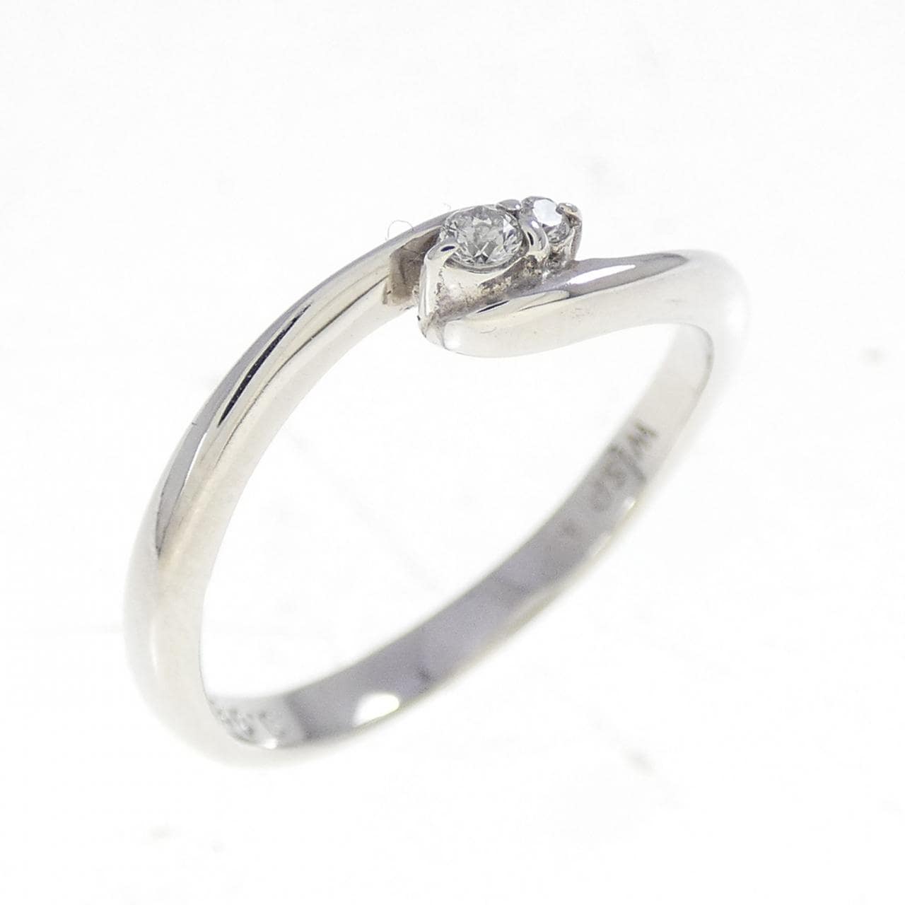 K10WG ダイヤモンド リング 0.03CT