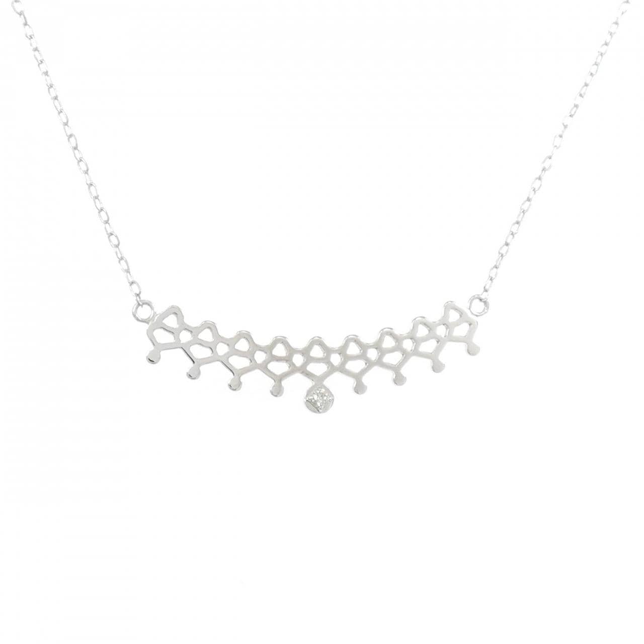 K10WG ダイヤモンド ネックレス 0.02CT