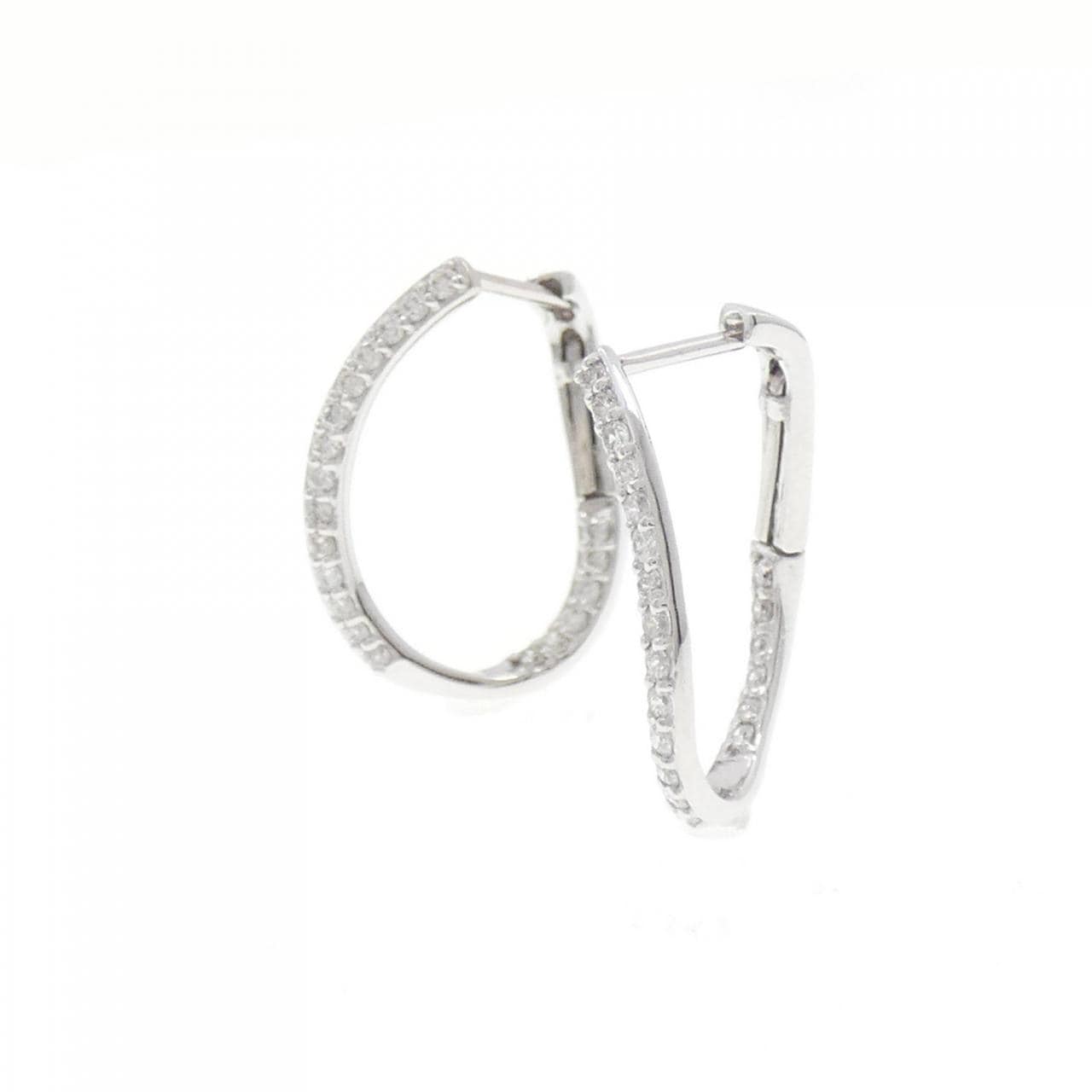 K18WG ダイヤモンド ピアス 0.26CT