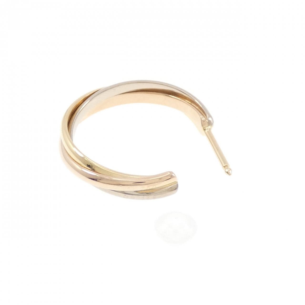 カルティエ 750スリーカラー ピアス 片耳