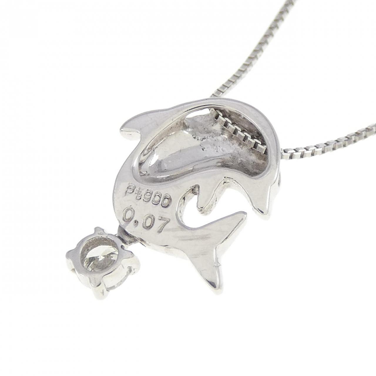 PT Dolphin Diamond Necklace 0.07CT