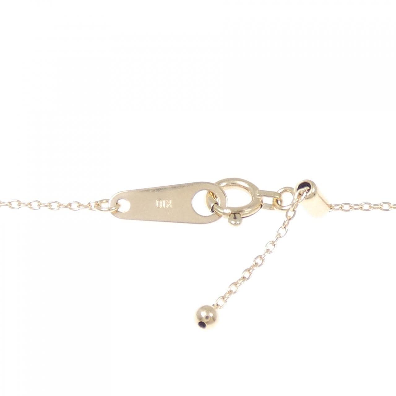 K10PG クロス ダイヤモンド ネックレス 0.15CT