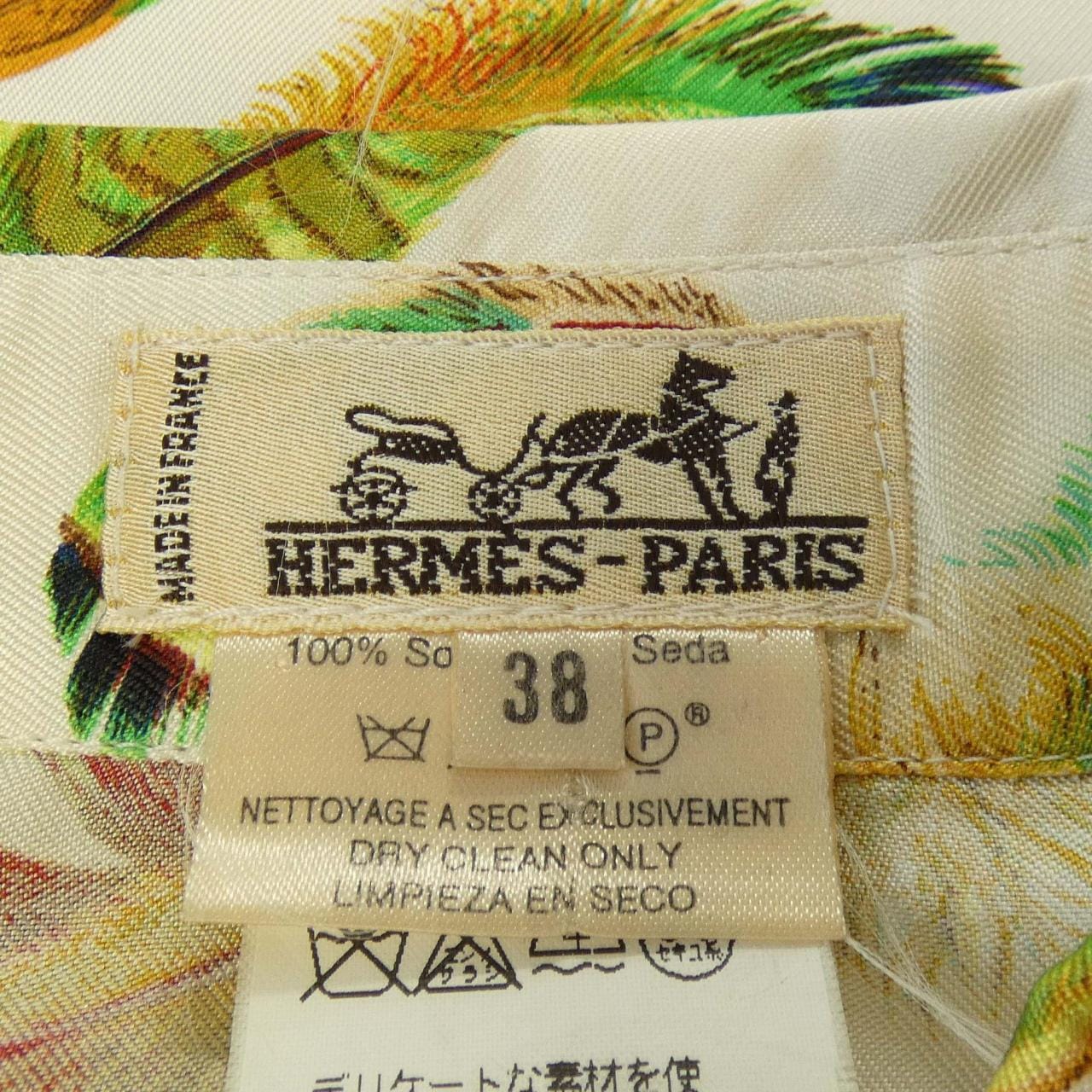 【ヴィンテージ】エルメス HERMES PLUMES ツイルレーヌ. シャツ