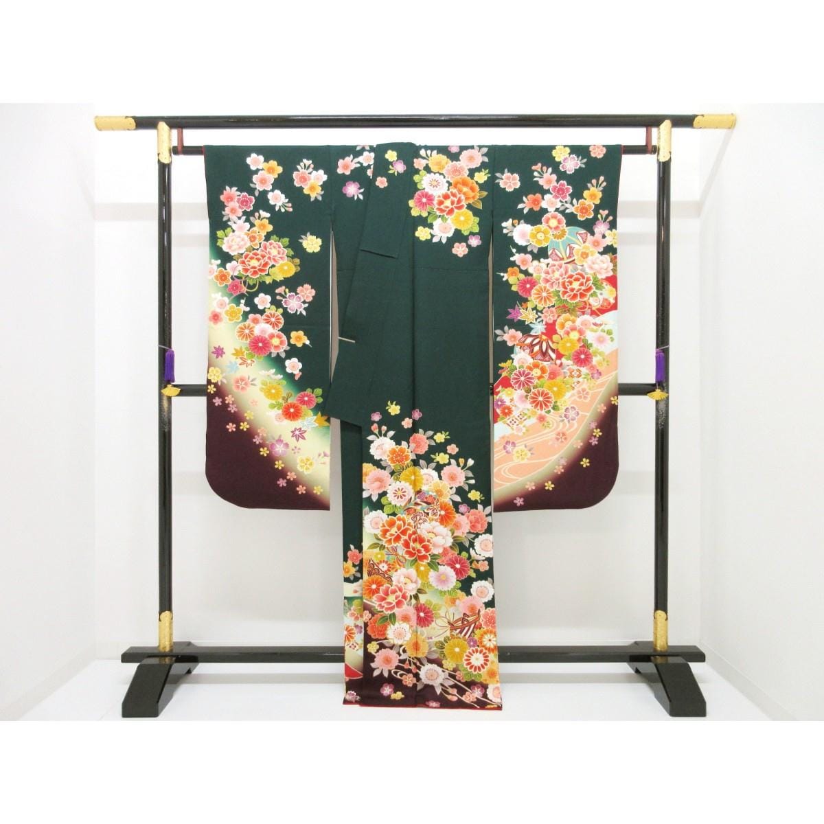 振袖　友禅金彩加工　ボカシ染